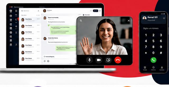 RED Chat — painel com WhatsApp, videochamada e telefonia integrados